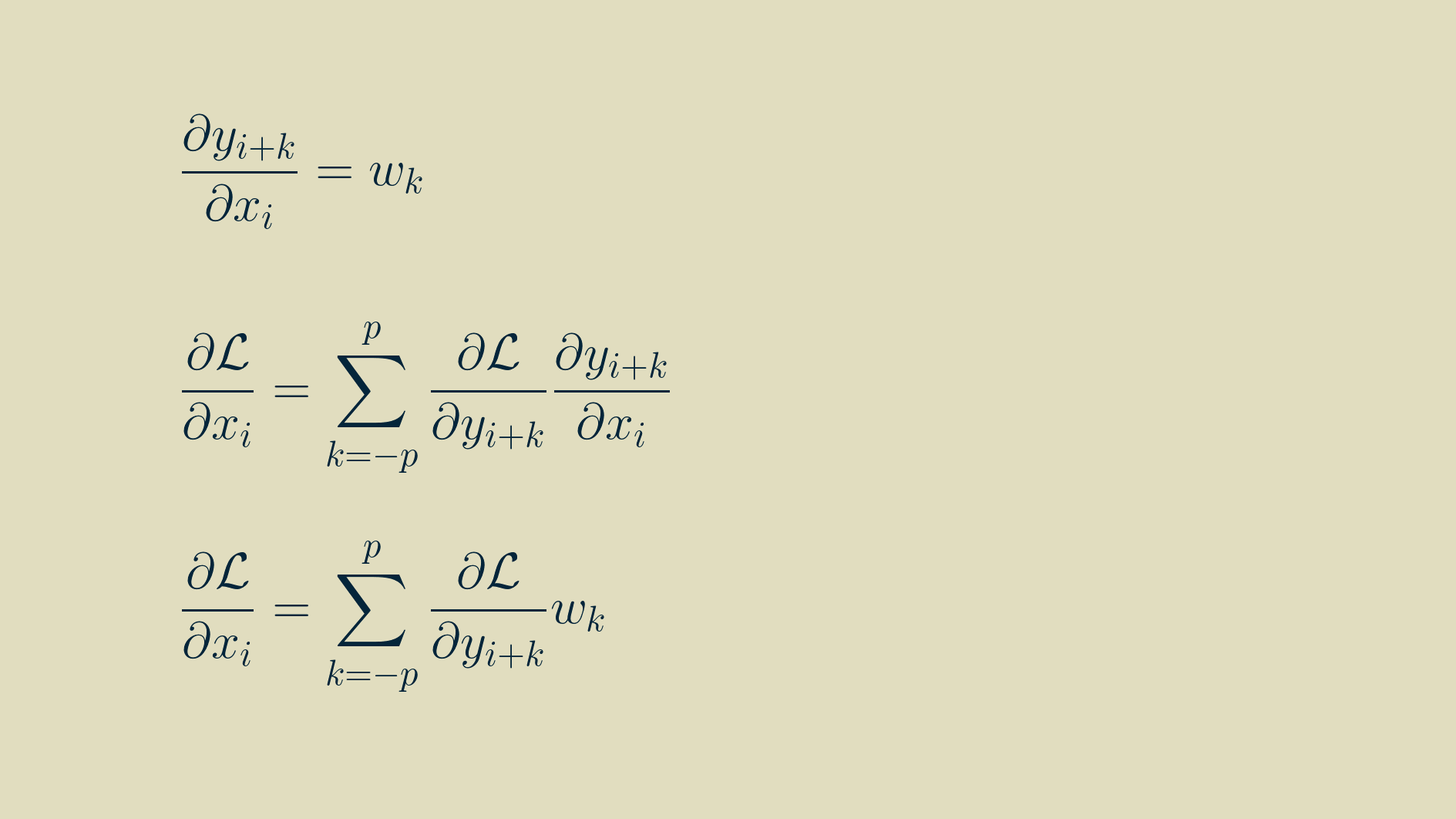 Simplified calulation of the input gradient