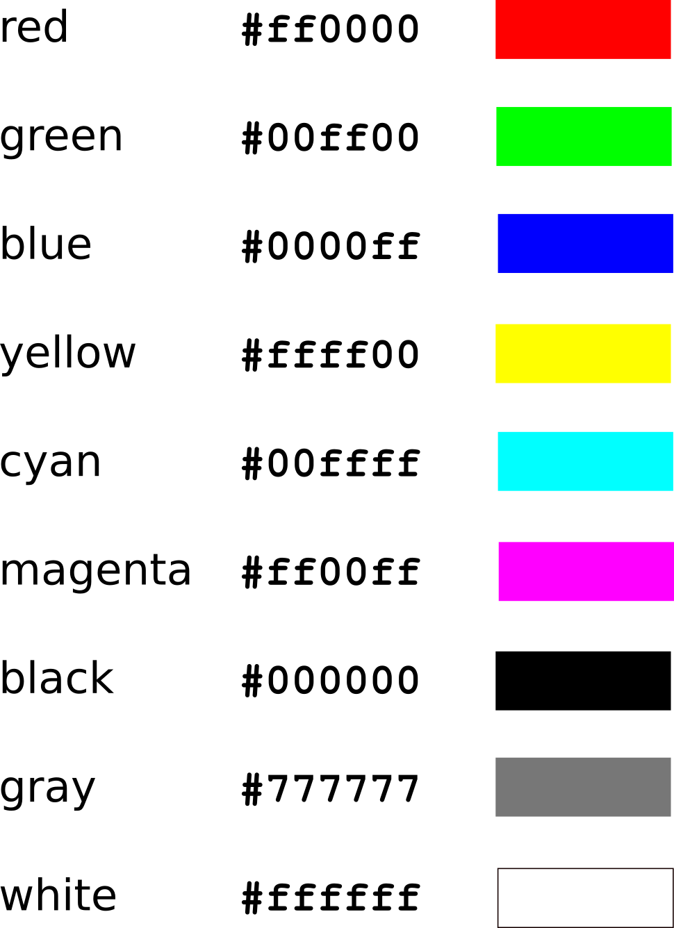 css color codes for white